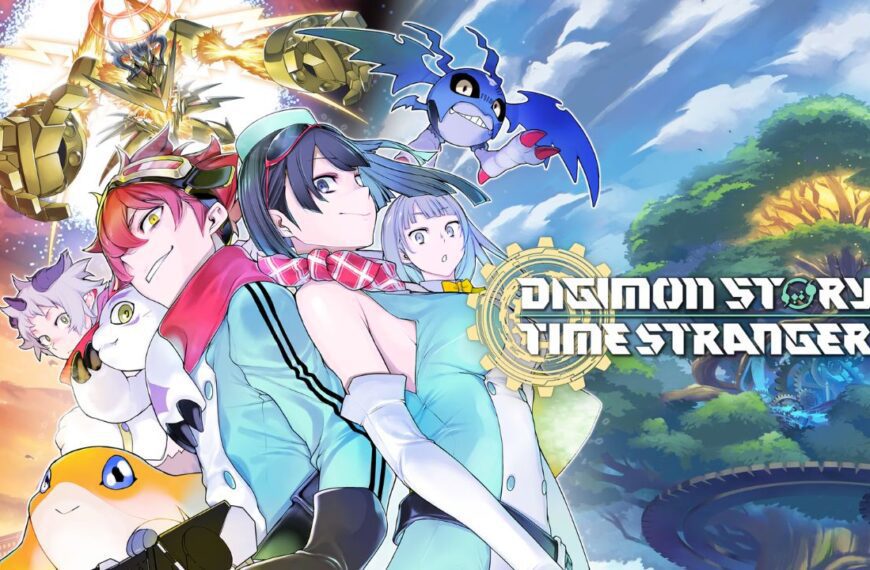 Digimon Story: Time Stranger demo is here! Anime characters and Digimon in a vibrant, exciting scene.