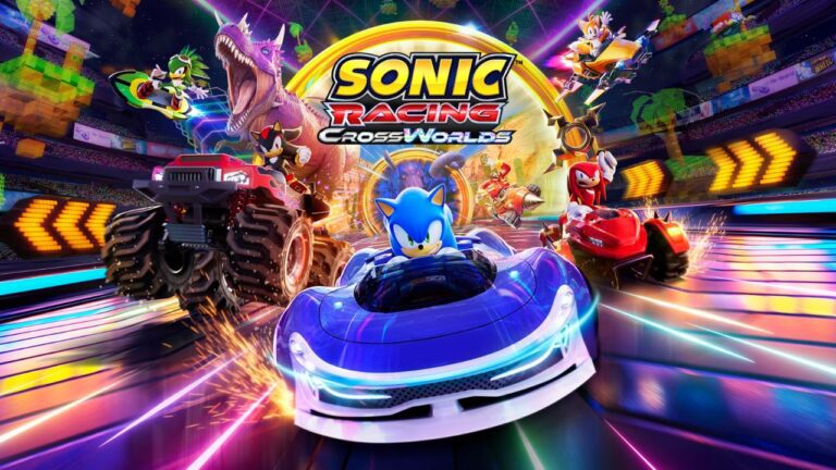 Sonic Racing CrossWorlds demo. Sonic, Tails, Knuckles, Shadow, & Jet race in cars, monster trucks, & hovercrafts.