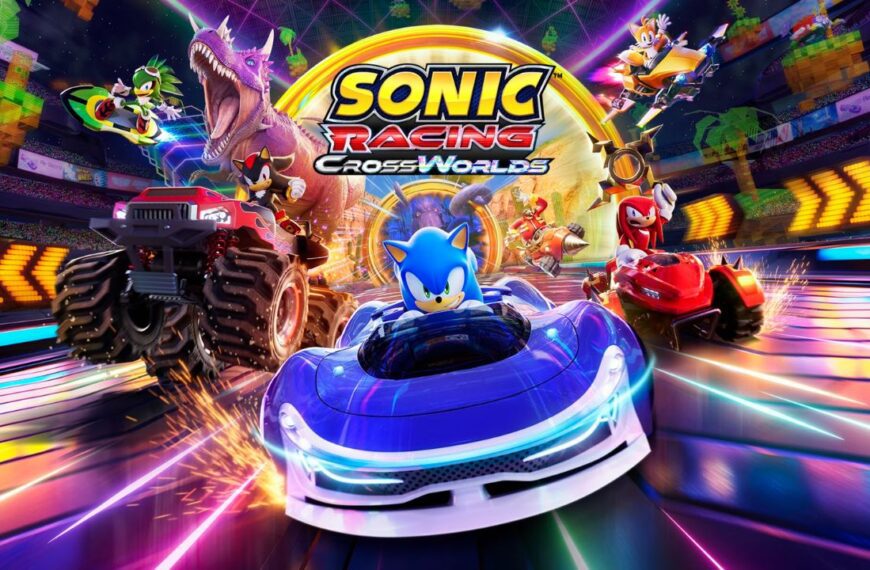 Sonic Racing CrossWorlds demo. Sonic, Tails, Knuckles, Shadow, & Jet race in cars, monster trucks, & hovercrafts.