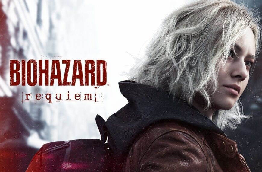 Resident Evil Requiem game cover. Features character and Biohazard Requiem title.