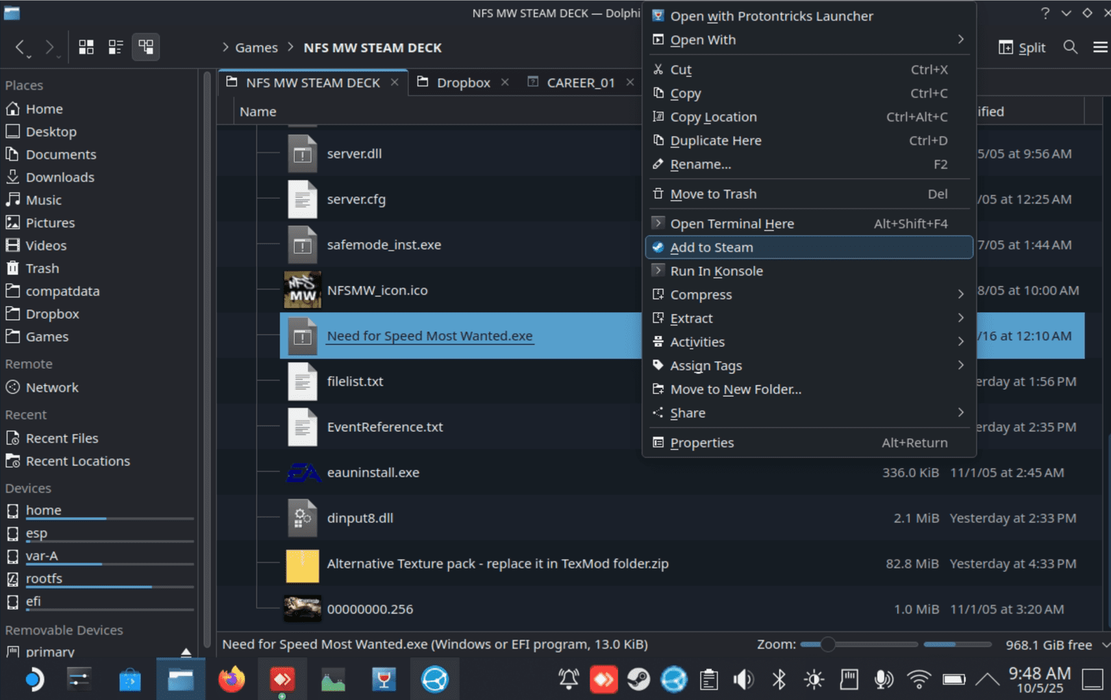 Need for Speed Most Wanted Steam Deck